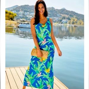 Tommy Bahamas Nirvana Night Floral Maxi Dress, L, New